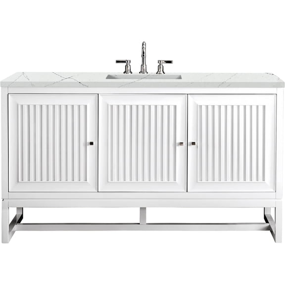 James Martin Vanities E645-V60s-3Enc Athens 60" Wall Mounted And Free Standing Single