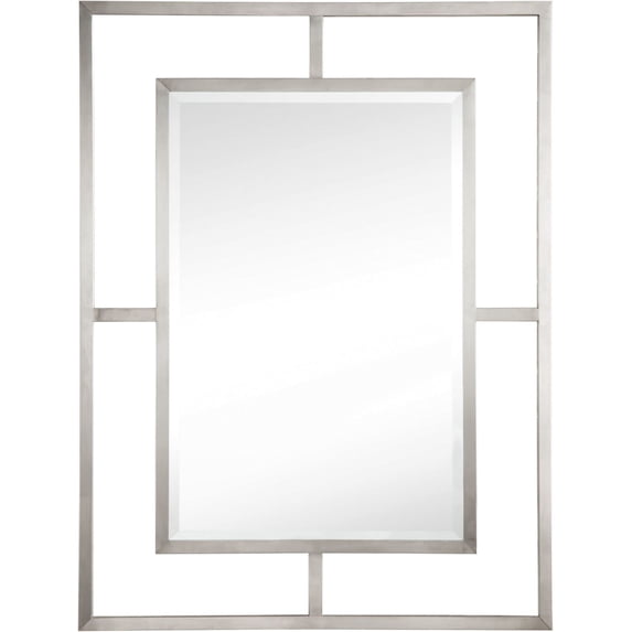 James Martin Vanities 105-M30-BNK 30 in. Boston Rectangular Mirror Brushed Nickel - Wall Mounted