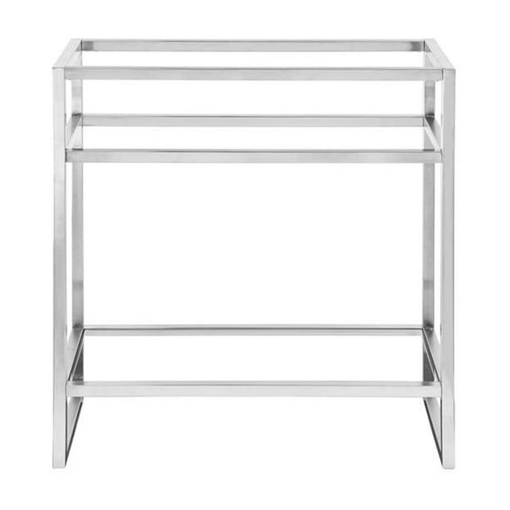 James Martin Vanities Boston 31.5" Stainless Steel Sink Console, Brushed Nickel