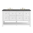 thumbnail image 1 of James Martin Vanities 330-V60D-BW-3PBL Breckenridge 60" Free Standing Double Basin Poplar, 1 of 7