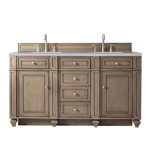 James Martin Vanities 157-V60d-3Esr Bristol 60" Free Standing Double Basin Hardwood Vanity