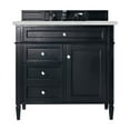 thumbnail image 1 of James Martin Vanities Brittany 36" Black Onyx Single Vanity w/ 3 CM Ethereal Noctis Quartz Top, 1 of 5