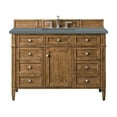 thumbnail image 1 of James Martin Vanities Brittany 48" Saddle Brown Single Vanity w/ 3 CM Cala Blue Quartz Top, 1 of 5