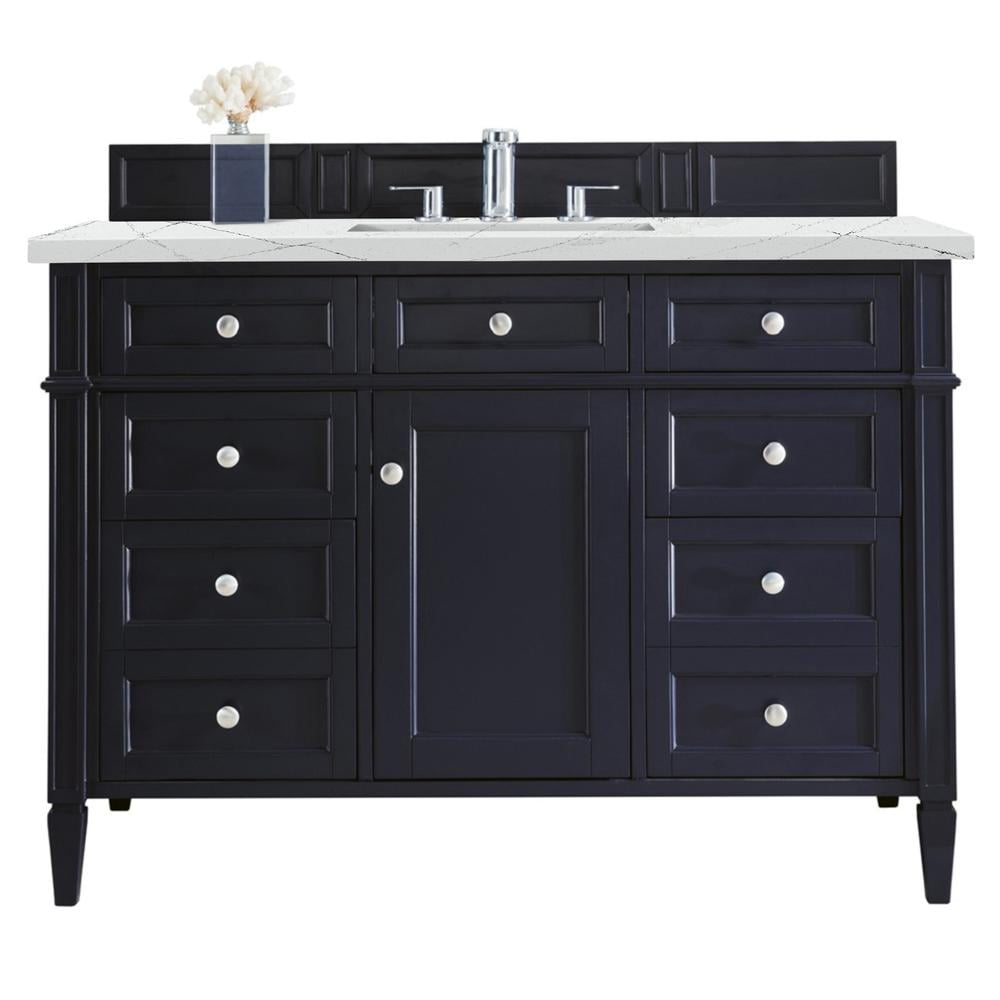 Victory Blue 48'' Transitional Solid Wood Single Vanity