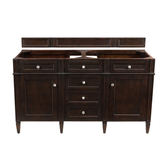 James Martin Vanities 650-V60d Brittany 60" Double Basin Poplar Wood Vanity Cabinet Only -