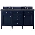 thumbnail image 1 of James Martin Vanities 650-V60D-VBL-3CSP Brittany 60" Double Basin Poplar Wood Vanity Set -, 1 of 7