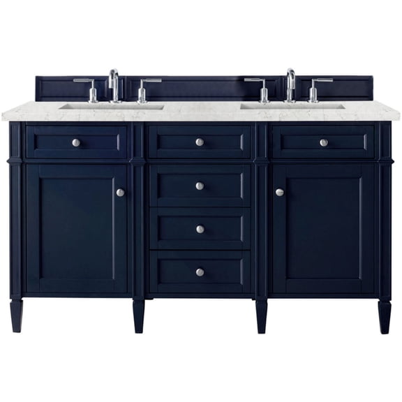 James Martin Vanities 650-V60d-3Ejp Brittany 60" Double Basin Poplar Wood Vanity Set -