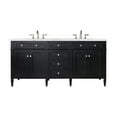 thumbnail image 1 of James Martin Vanities Brittany 72" Black Onyx Double Vanity w/ 3 CM Eternal Jasmine Pearl Quartz Top, 1 of 5