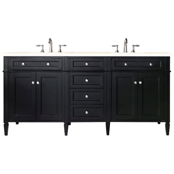 James Martin Vanities 650-V72-3Emr Brittany 72" Double Basin Poplar Wood Vanity Set -