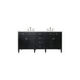 thumbnail image 1 of James Martin Vanities Brittany 72" Black Onyx Double Vanity w/ 3 CM Ethereal Noctis Quartz Top, 1 of 5
