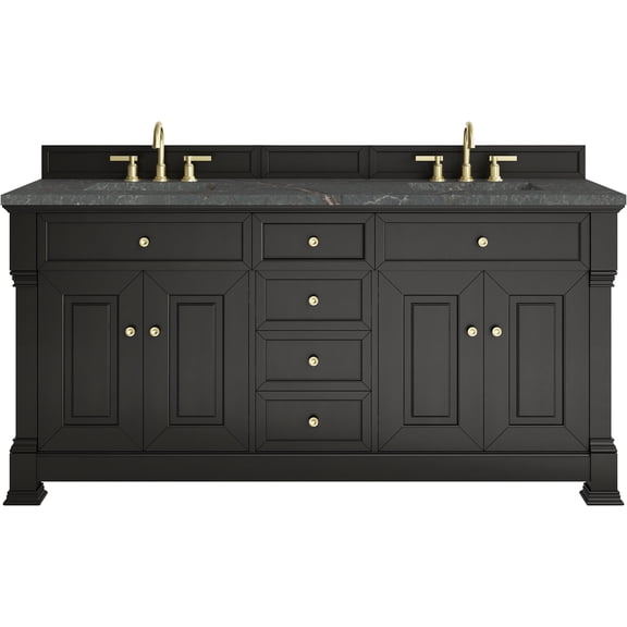 James Martin Vanities 547-V72-BKO-3PBL Brookfield 72" Free Standing Double Basin Vanity