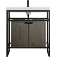 thumbnail image 1 of James Martin Vanities C105-V31.5-Mbk-Sc-Wg Boston 32" Free Standing Single Stainless Steel, 1 of 6