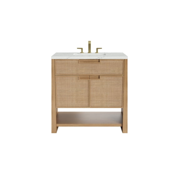 James Martin Vanities D225-V36-SSO-3ENC Solene 36" Free Standing Single Basin Poplar Wood