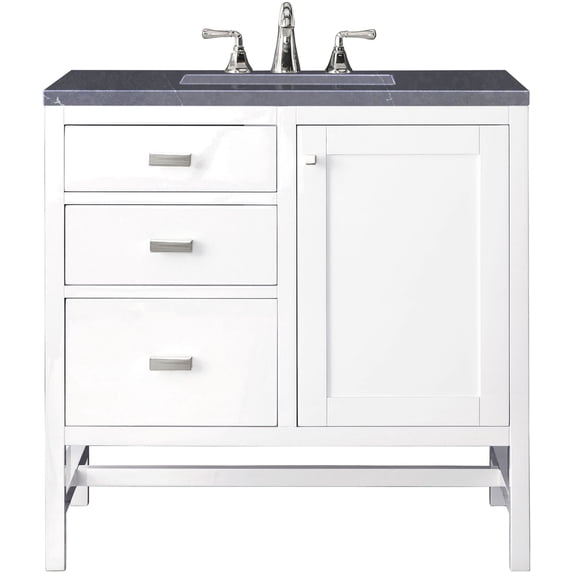 James Martin Vanities E444-V36-GW-3CSP Addison 36" Free Standing Single Basin Hardwood