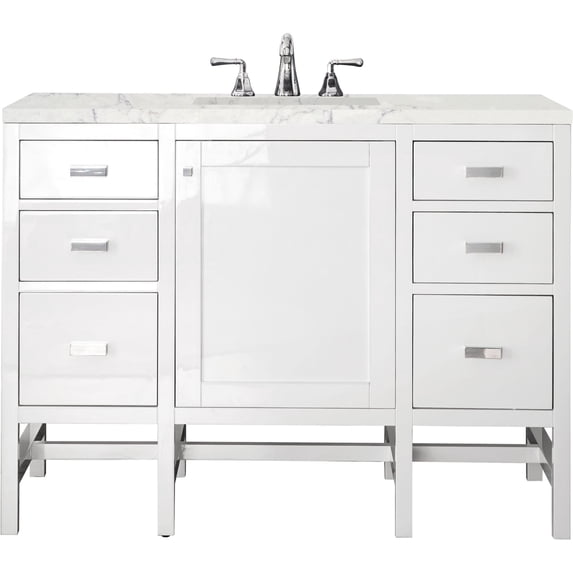 James Martin Vanities E444-V48-GW-3EJP Addison 48" Free Standing Single Basin Hardwood