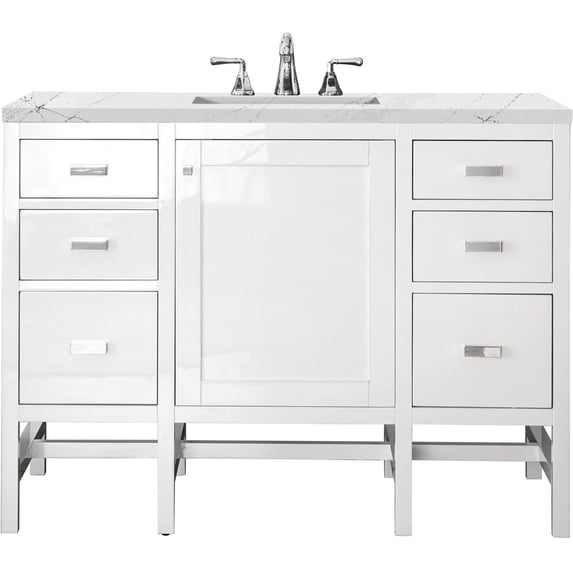 James Martin Vanities E444-V48-GW-3ENC Addison 48" Free Standing Single Basin Poplar