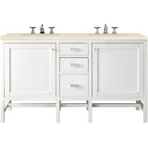James Martin Vanities E444-V60d-3Emr Addison 60" Free Standing Double Basin Hardwood