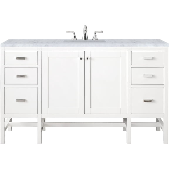 James Martin Vanities E444-V60s-3Car Addison 60" Free Standing Single Basin Hardwood