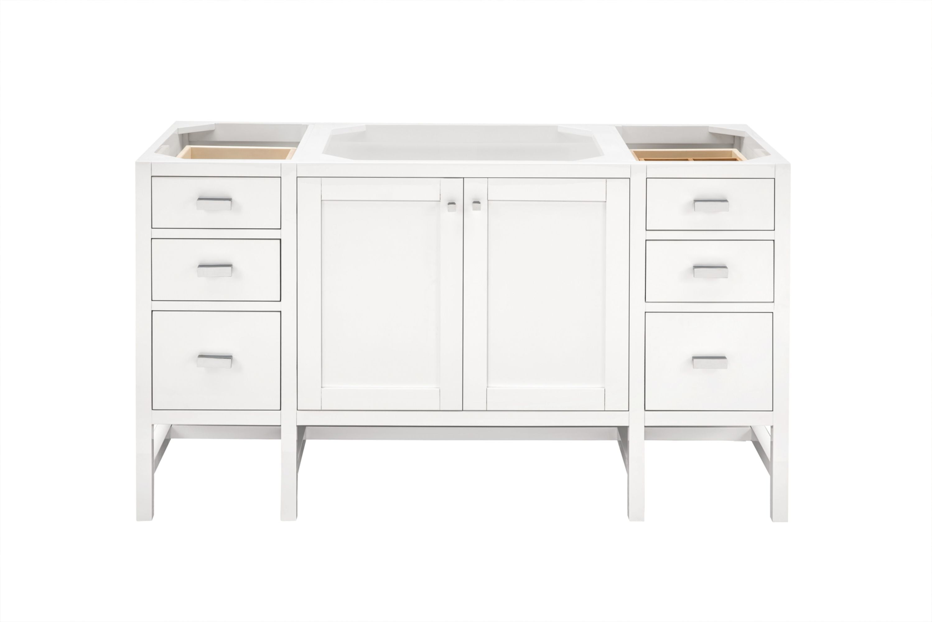 Addison 60" Glossy White Single Vanity Base with Soft-Close Hinges