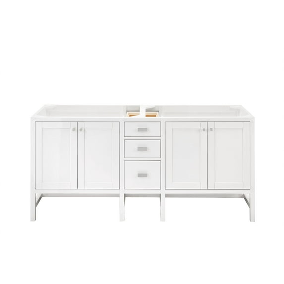 James Martin Vanities E444-V72 Addison 72" Double Basin Hardwood Vanity Cabinet Only -