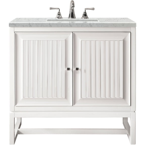 James Martin Vanities E645-V30-GW-3EJP Athens 30" Free Standing Single Wood Vanity Set -