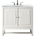 thumbnail image 1 of James Martin Vanities E645-V36-3Af Athens 36" Free Standing Single Wood Vanity Set - White, 1 of 7