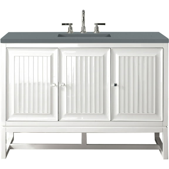 James Martin Vanities E645-V48-3Cbl Athens 48" Wall Mounted And Free Standing Single Basin
