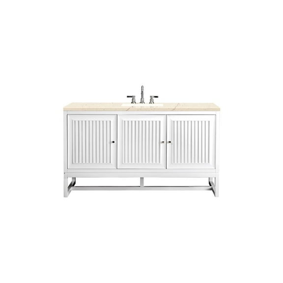 James Martin Vanities E645-V60s-3Emr Athens 60" Free Standing Single Wood Vanity Set -