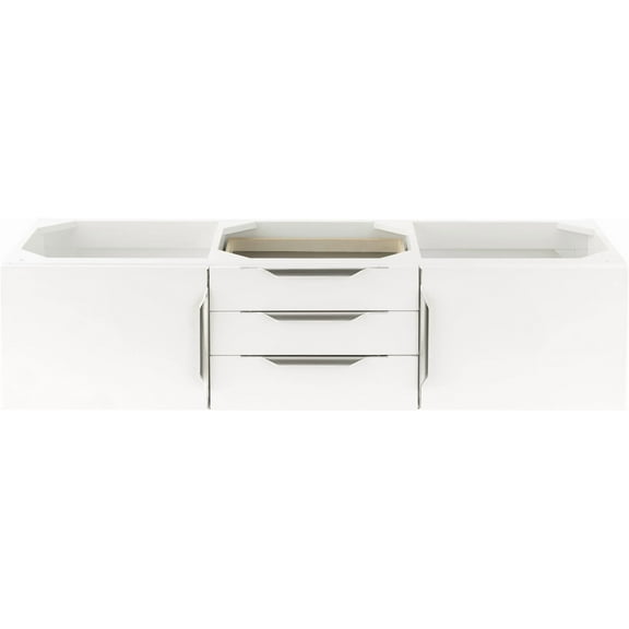 James Martin Vanities Mercer Island 59" Double Vanity, Glossy White