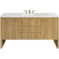 thumbnail image 1 of James Martin Vanities Mercer Island 59" Double Vanity, Latte Oak, 1 of 7