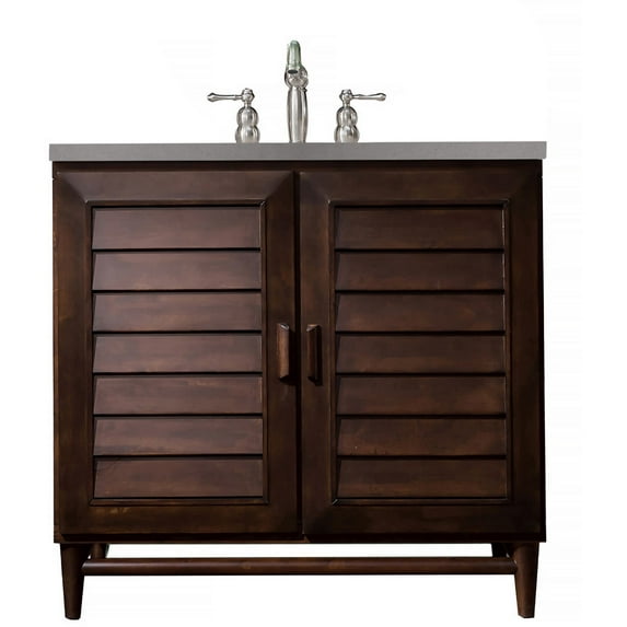 James Martin Vanities 389-V72d-A Mercer Island 72" Wall Mounted Double Basin Wood Vanity