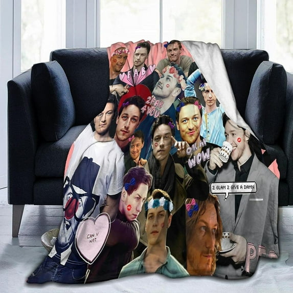 James McAvoy Throw Blanket Fleece Blanket Lightweight Soft Flannel Living Room Bedroom Sofa Quilt Blankets All Season Air Conditioning Blanket\u2026