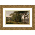 thumbnail image 1 of James McDougal Hart 24x15 Gold Ornate Framed and Double Matted Museum Art Print Titled - Gleneida Lake, Putnam County, New York (1863), 1 of 4