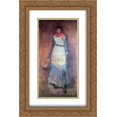 thumbnail image 1 of James McNeill Whistler 2x Matted 16x24 Gold Ornate Framed Art Print 'Harmony in Coral and Blue Milly Finch', 1 of 2
