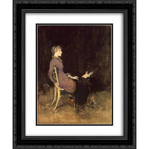 James McNeill Whistler 2x Matted 20x24 Black Ornate Framed Art Print 'Black and Red'