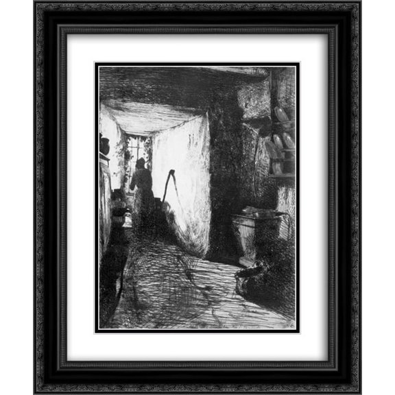 James McNeill Whistler 2x Matted 20x24 Black Ornate Framed Art Print 'The Kitchen'
