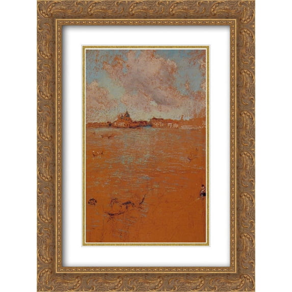 James McNeill Whistler 2x Matted 20x24 Gold Ornate Framed Art Print 'Venetian Scene'