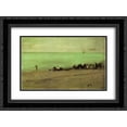 thumbnail image 1 of James McNeill Whistler 2x Matted 24x18 Black Ornate Framed Art Print 'Blue and Silver Boat Entering Pourville', 1 of 2
