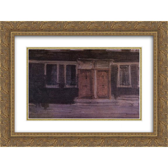James McNeill Whistler 2x Matted 24x18 Gold Ornate Framed Art Print 'Chelsea Houses'