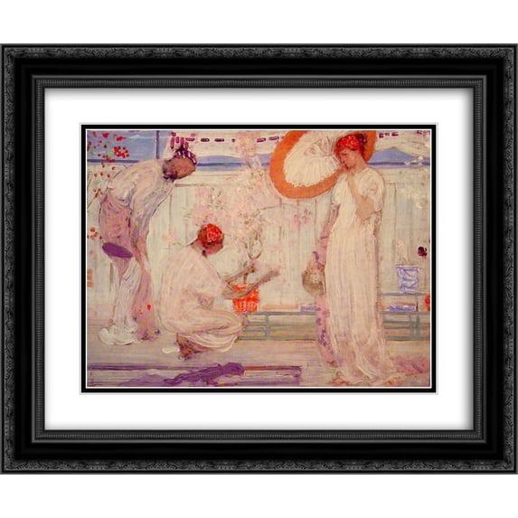 James McNeill Whistler 2x Matted 24x20 Black Ornate Framed Art Print 'The White Symphony: Three Girls'