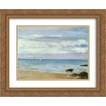 thumbnail image 1 of James McNeill Whistler 2x Matted 24x20 Gold Ornate Framed Art Print 'Blue and Silver Trouville', 1 of 2