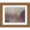 thumbnail image 1 of James McNeill Whistler 2x Matted 24x20 Gold Ornate Framed Art Print 'Nocturne Trafalgar Square Chelsea Snow', 1 of 2