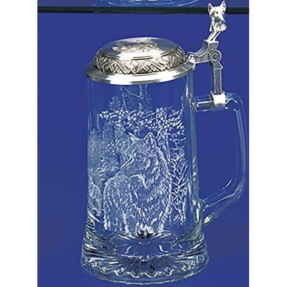 James Meger Glass Timber Wolf Stein, 0.40L$$Home Decor, Kitchen, & Other