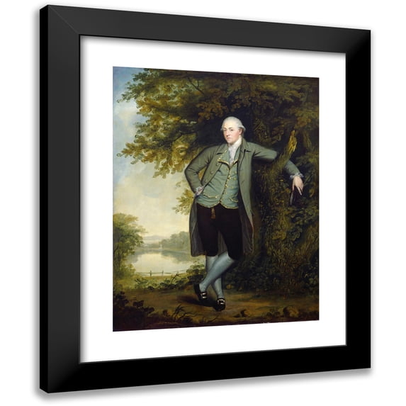James Millar 15x18 Black Modern Framed Museum Art Print Titled - Lord Algernon Percy (C. 1777-1780)