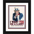 thumbnail image 1 of James Montgomery Flagg 11x14 Black Ornate Wood Framed Double Matted Museum Art Print Titled: I Want You for U.S. Army (1917), 1 of 5