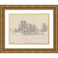 thumbnail image 1 of James Moore 14x12 Gold Ornate Wood Frame and Double Matted Museum Art Print Titled - Buckfast Abbey, Devon, England (1791), 1 of 4