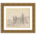 thumbnail image 1 of James Moore 18x15 Gold Ornate Wood Frame and Double Matted Museum Art Print Titled - Exeter Cathedral, Devon, England (1791), 1 of 4