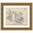 thumbnail image 1 of James Moore 18x15 Gold Ornate Wood Frame and Double Matted Museum Art Print Titled - Walsingham Priory, Norfolk, England (1790), 1 of 4