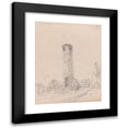 thumbnail image 1 of James Moore 20x24 Black Modern Framed Museum Art Print Titled - Abernethy Tower, Scotland (1792), 1 of 5