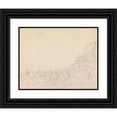 thumbnail image 1 of James Moore 24x20 Black Ornate Framed Double Matted Museum Art Print Titled: Landscape, with Castle Ruins on Top of a Rocky Hill (1791), 1 of 5